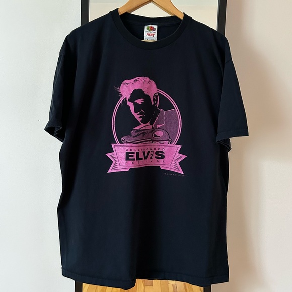 Vintage 2005 Elvis Presley Collingwood Festival band tour concert tee shirt Y2K - Picture 1 of 12